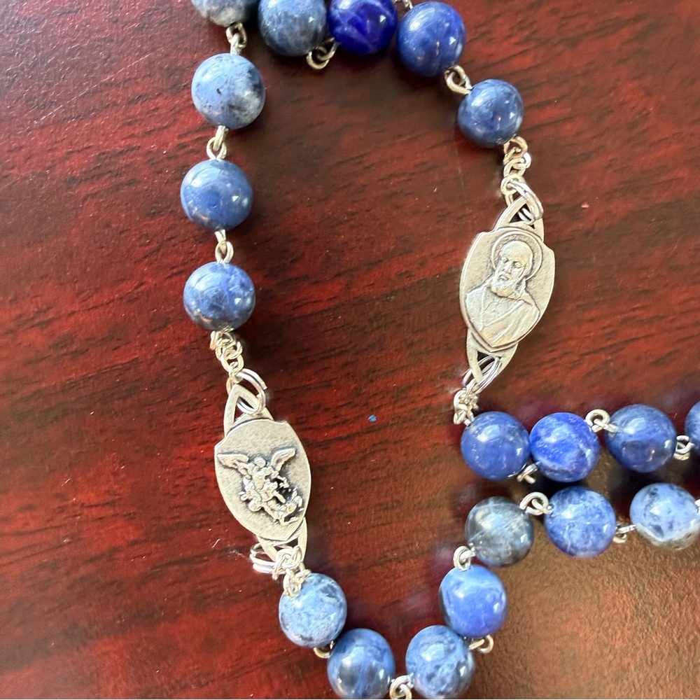 The Warriors Rosary Stainless Steel Special Edition for EWTN Silver Gold Ble - Picture 8 of 12